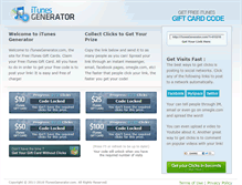 Tablet Screenshot of itunesgenerator.com